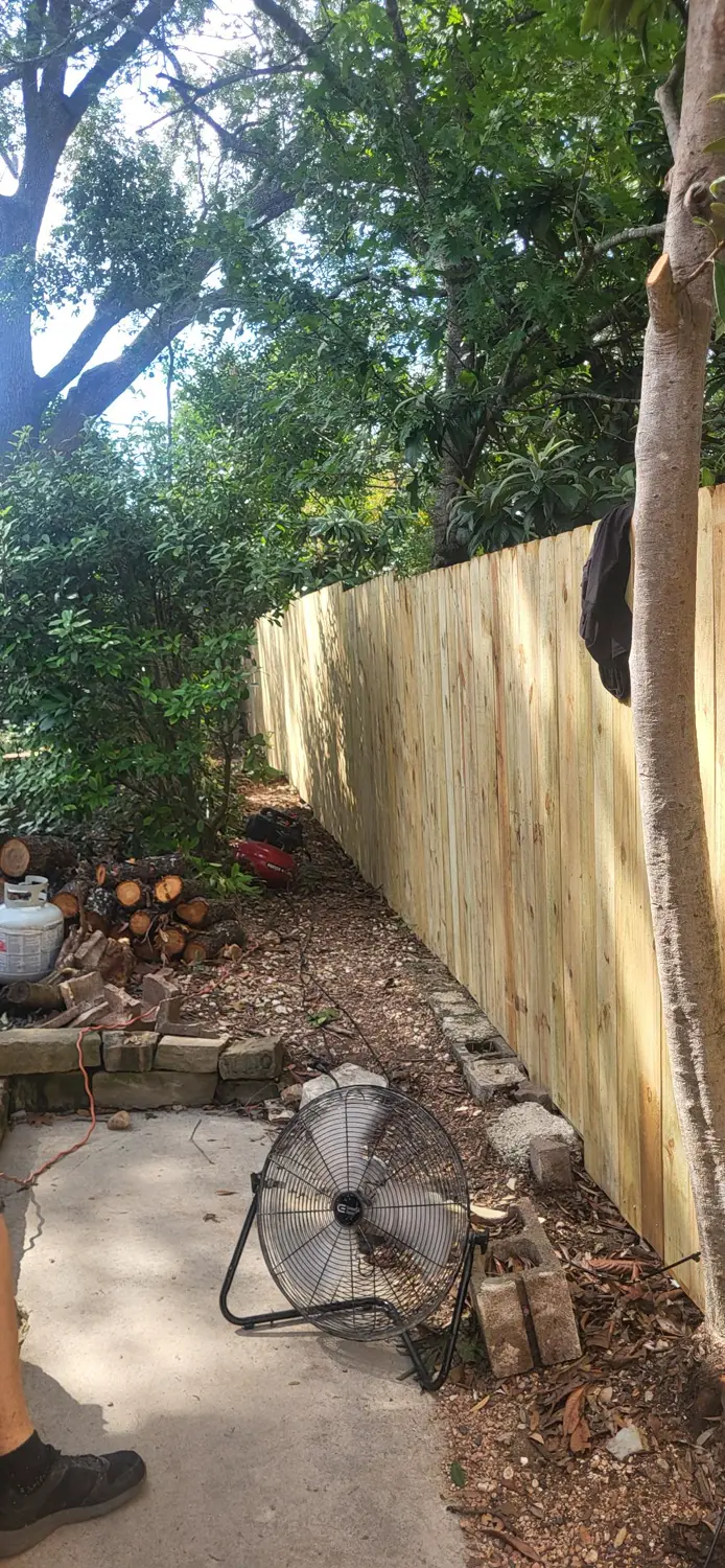 New privacy fence along the side yard